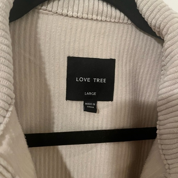 Cream corduroy shirt jacket - Picture 2 of 3